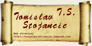 Tomislav Stojančić vizit kartica